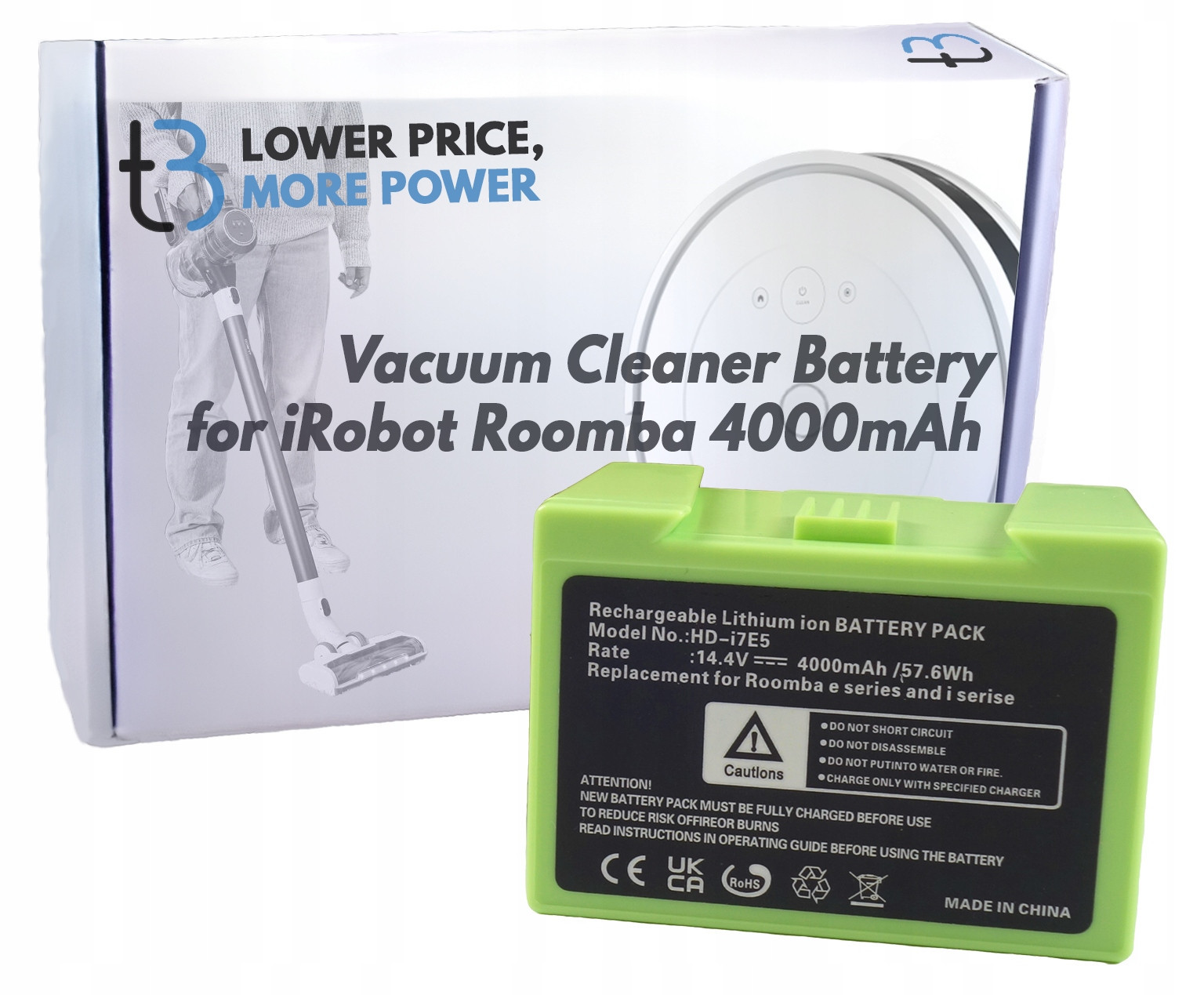 Baterie Akumulátor pro iRobot Roomba i3 i4 i7 i7+ i8 i8+ e5 e6 5150 7150