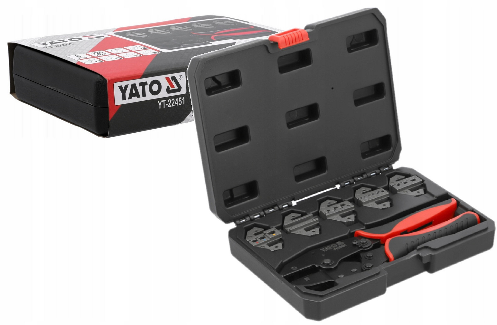Kleště Na Krimpování Konektorů 5 Matric Kufr 220mm Yato YT-22451