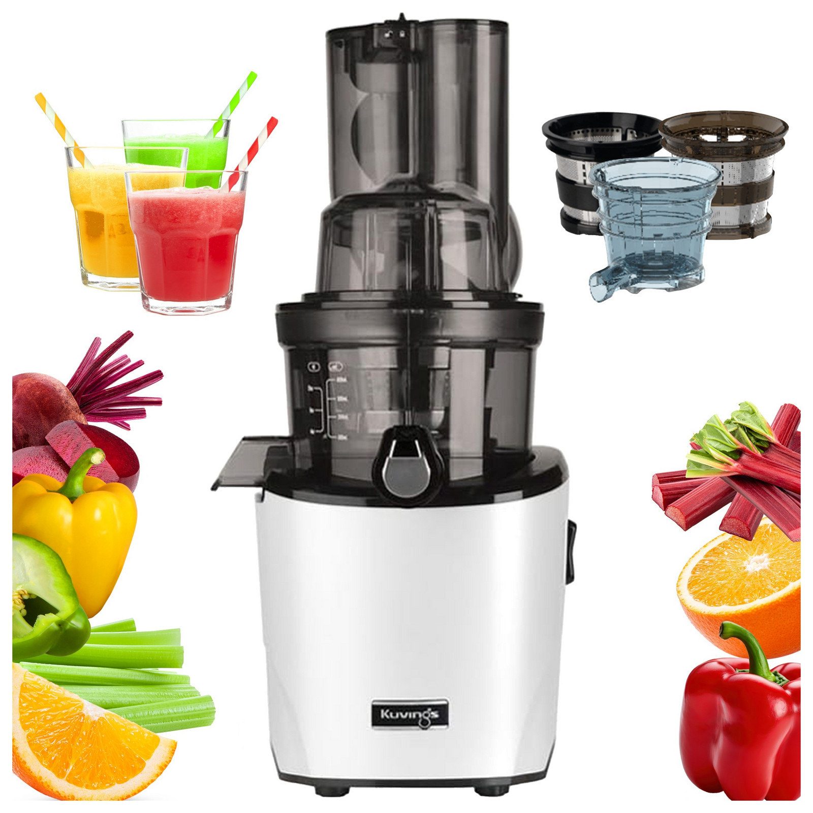 Kuvings REVO830 Pomalý odšťavňovač na šťávy z ovoce a zeleniny bílý