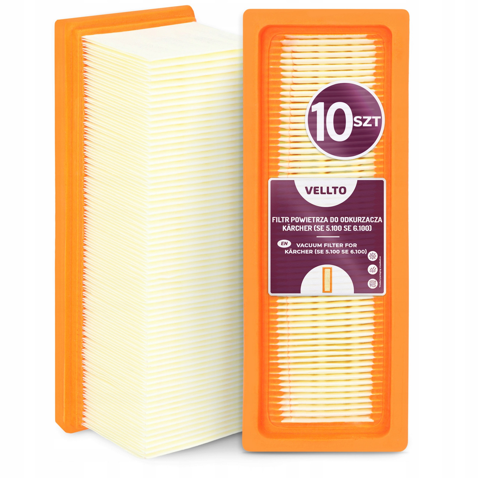 10x Filtr pro Karcher Se 5.100 6.100 3001 2001 A 2801 2501 2701 2601 Nt 181