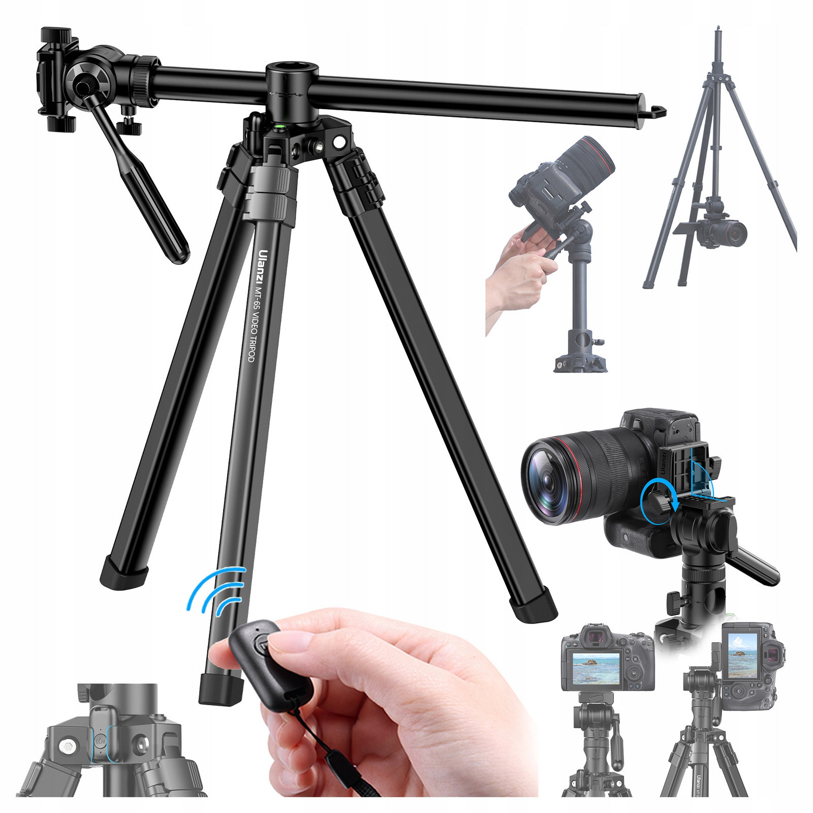 Hliníkový stativ 176 cm Ulanzi MT-65 1/4palce ARCASwiss reverzní sloupek