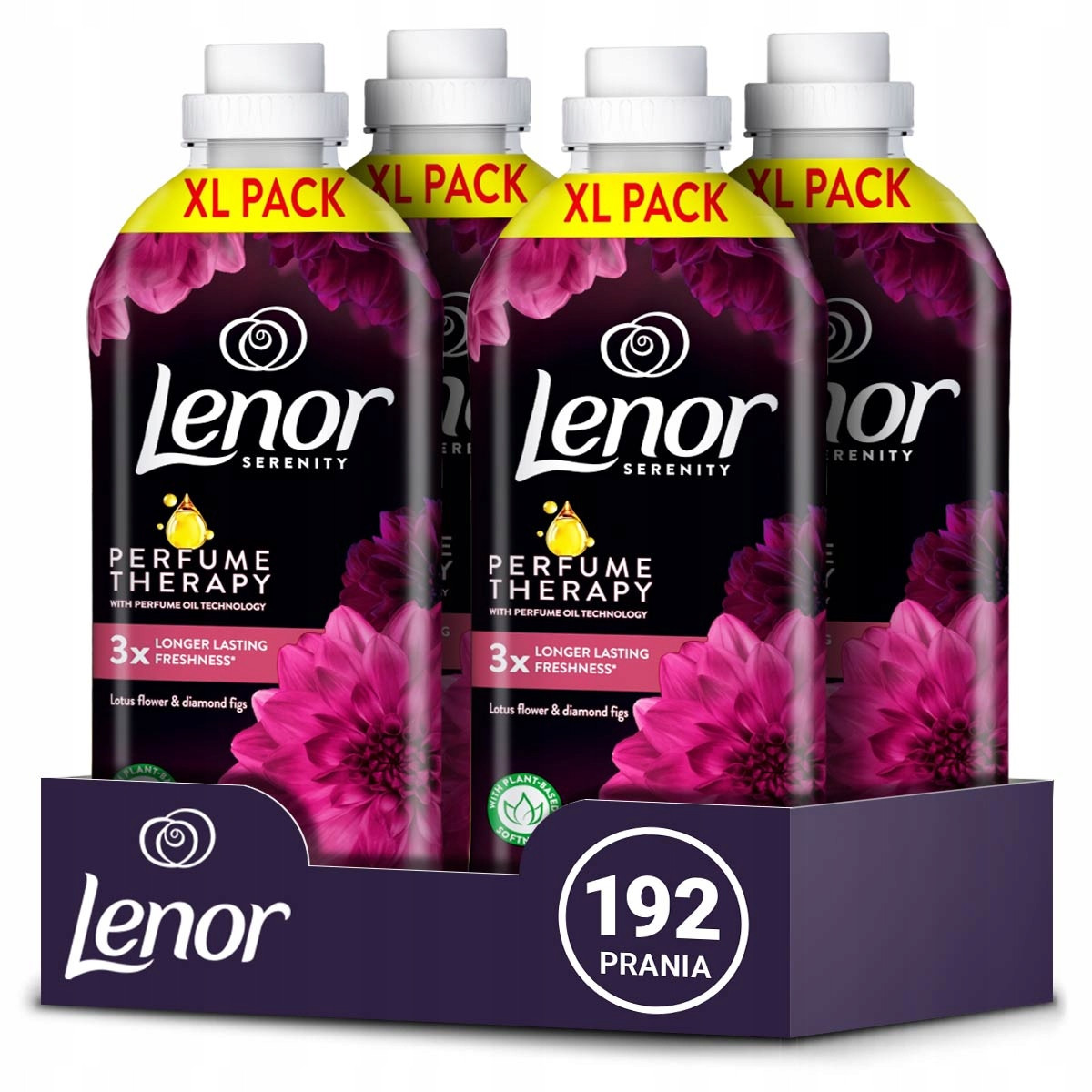 Sada Lenor tekutá aviváž Lotus Water & Diamond Figs 192 praní, 4x1,2L