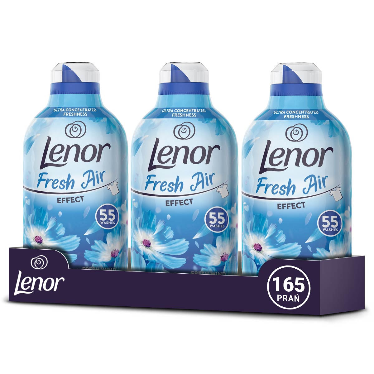 Sada Lenor Fresh Air Fresh Wind tekutá aviváž 165 praní, 3x770ml