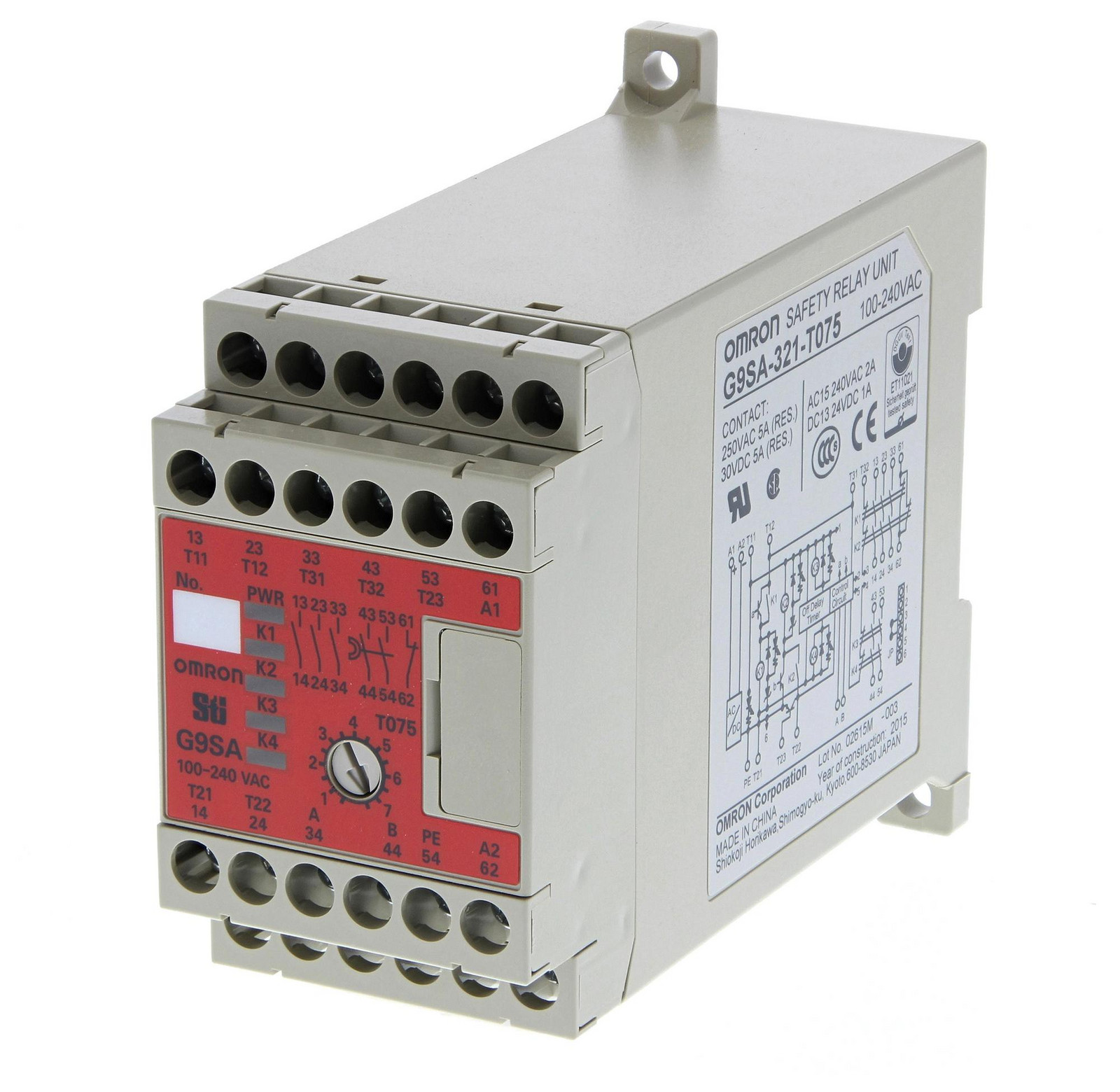 Omron Industrial Automation G9Sa-321-T075 Ac/dc24 Safety Relays