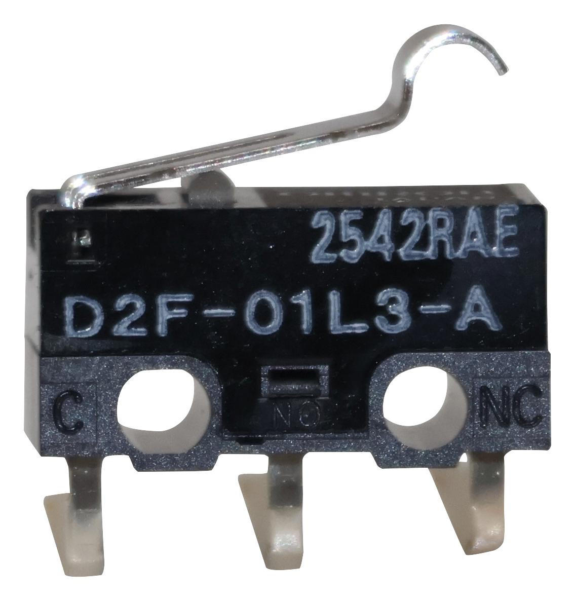 Omron Electronic Components D2F-01L3-A Microswitch, Spdt, 0.1A, 30Vdc, 80Gf