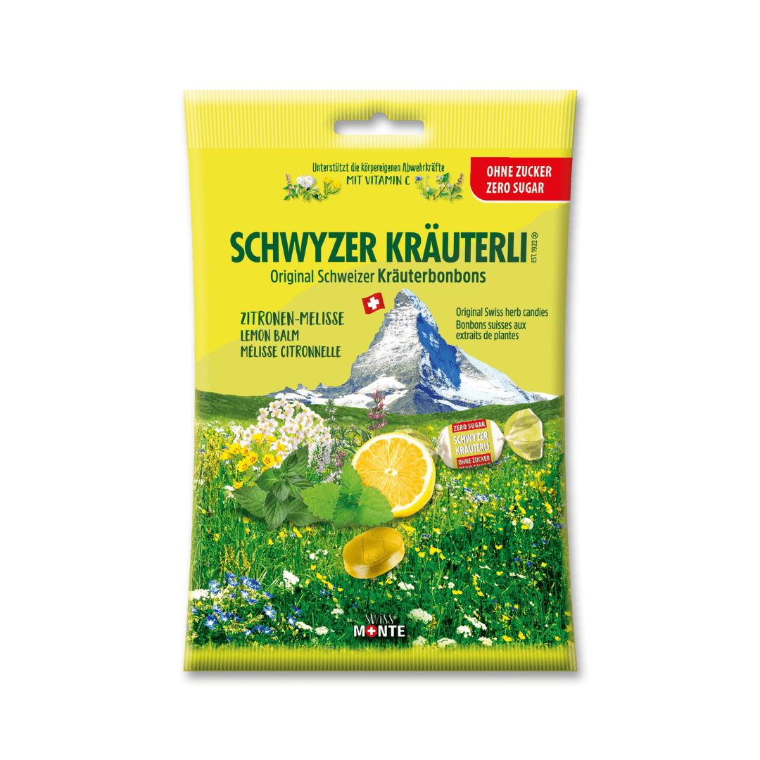 DOMACO Bylinné bonbony - Citron+meduňka bez cukru 75 g