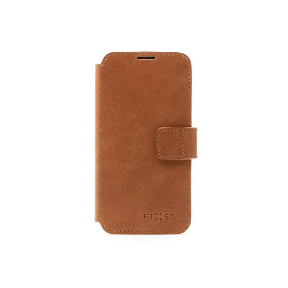Kožené pouzdro typu kniha FIXED ProFit pro Samsung Galaxy S25 Ultra, hnědá