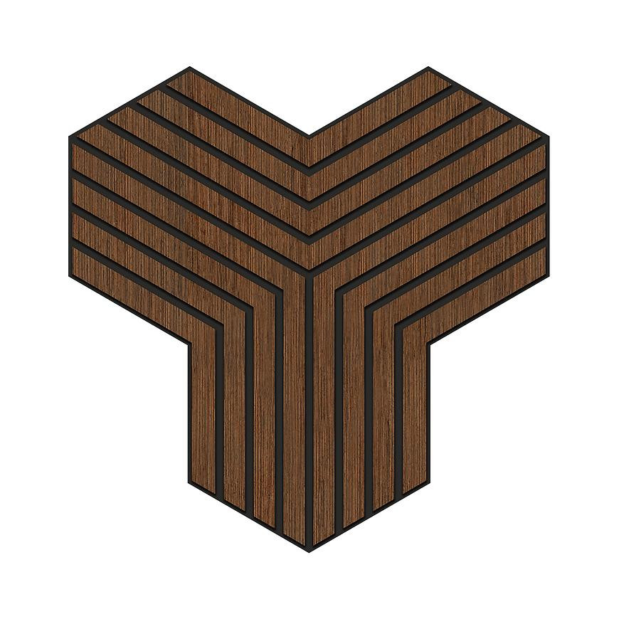 Frézovaný panel Triple wenge MDF