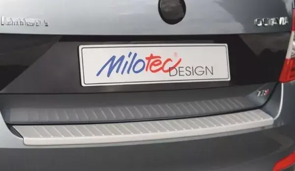 Milotec Práh pátých dveří s výstupky, stříbrný matný, Škoda Octavia III. Limousine, od r.v. 2013/2017