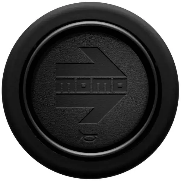 Tlačítko klaksonu Momo pro sportovní volant - černé/kožené