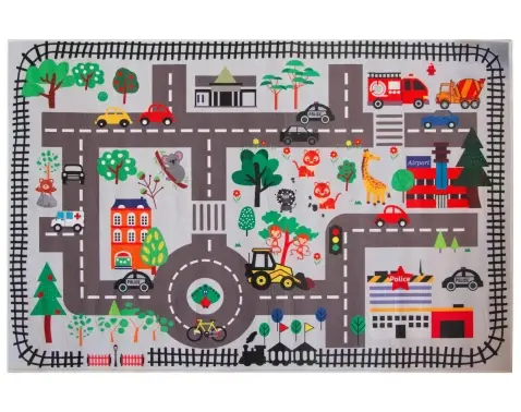 Dětský koberec Koleje, 80x120 cm