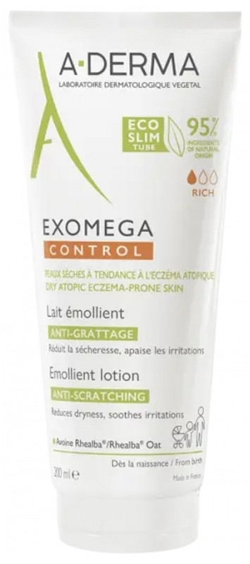 Emolienční mléko pro suchou pokožku se sklonem k atopickému ekzému Exomega Control (Emollient Lotion) A-DERMA - 200 ml