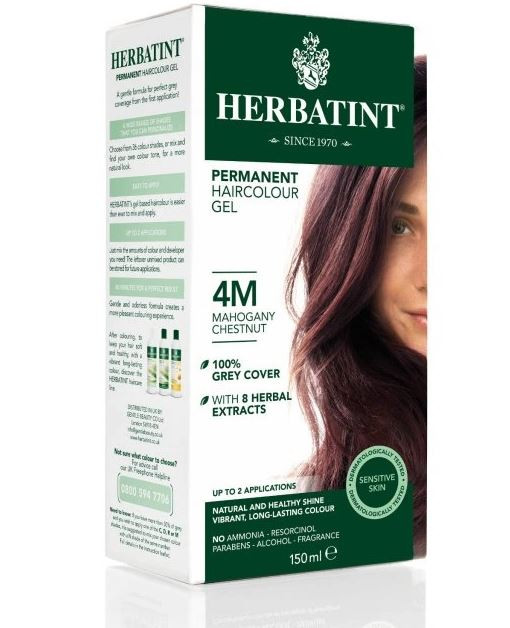 HERBATINT HERBATINT 4M mahagonový kaštan permanentní barva na vlasy  150 ml