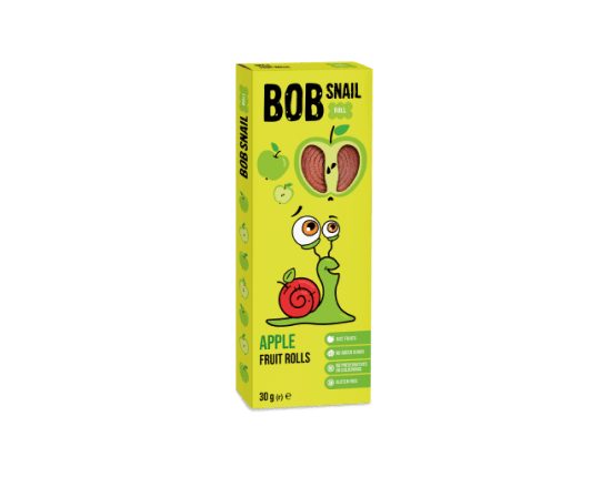 EIDOS Bob Snail - Jablkovo-malinoý snack v belgické čokoládě 30g