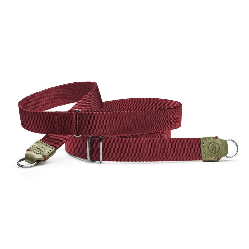 LEICA Carrying Strap pro D-Lux 8 fabric leather Oliv-Burgundy 18569