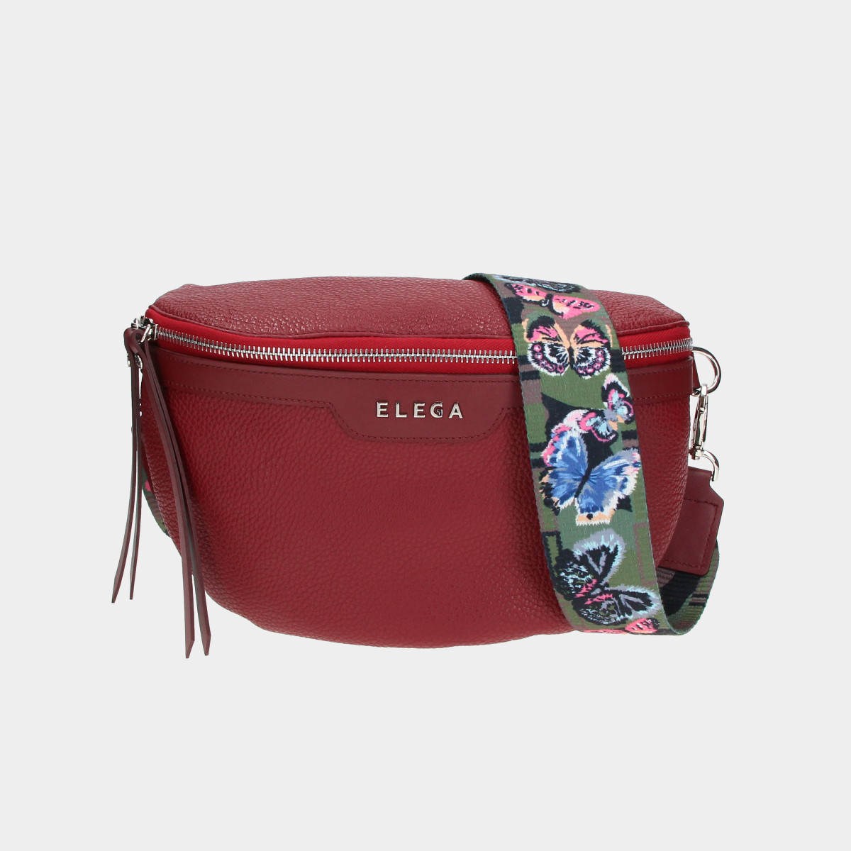 ELEGA <![CDATA[Ledvinka Festy tm.červená/stříbro]]>