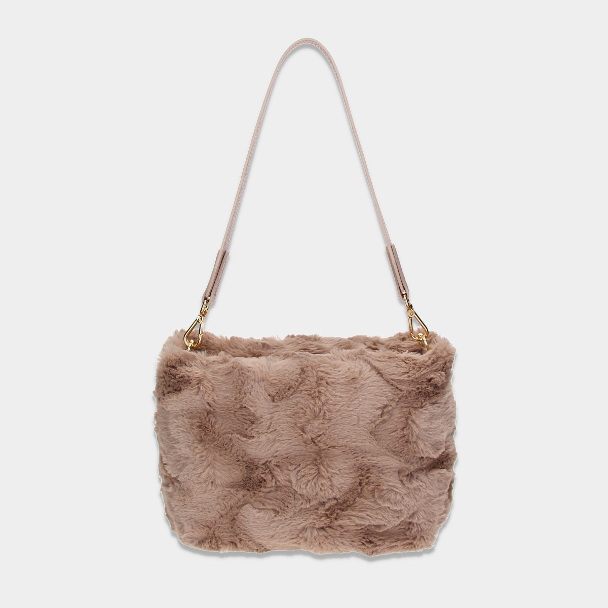 ELEGA <![CDATA[Kabelka na rameno Fluffy béžová plyš]]>