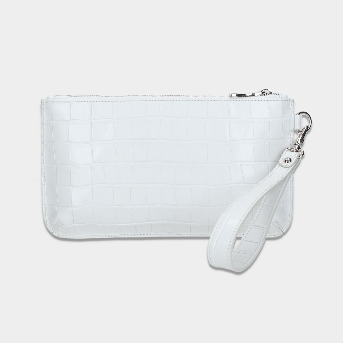 ELEGA <![CDATA[Psaníčko do ruky Snap bílé kroko/stříbro]]>