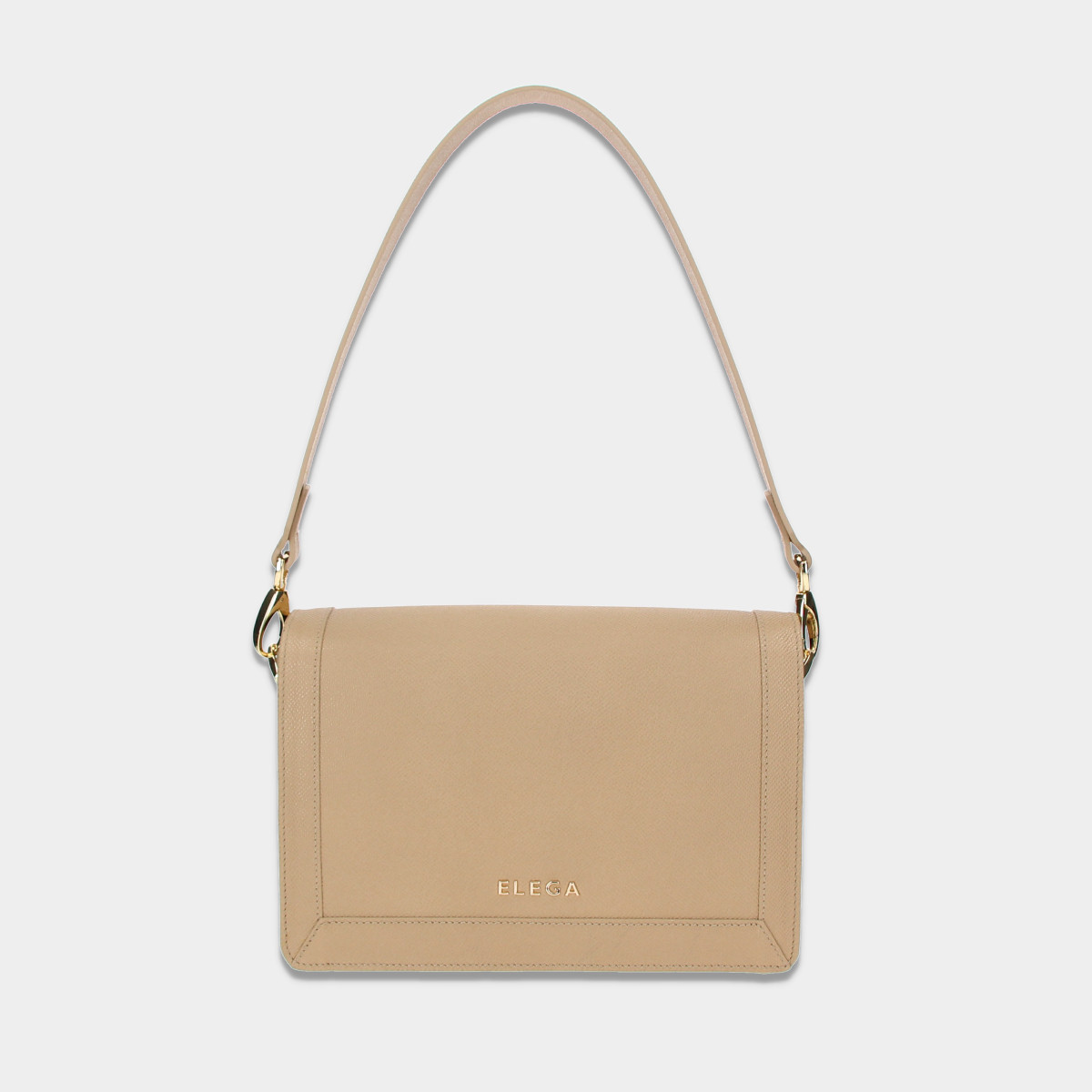 ELEGA <![CDATA[Klopnová kabelka Structure béžová/zlato]]>