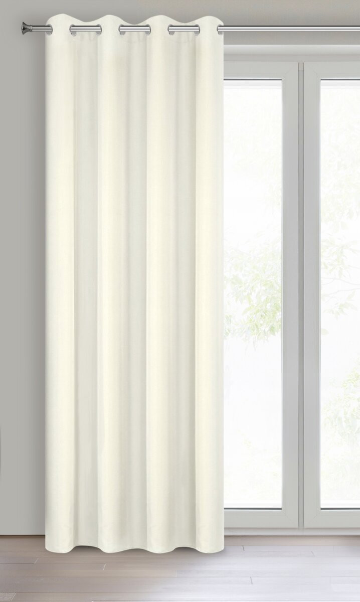 Dekorační jednobarevné závěs s kroužky EASY TOP krémová II. 1x140x250 cm (cena za 1 kus) MyBestHome