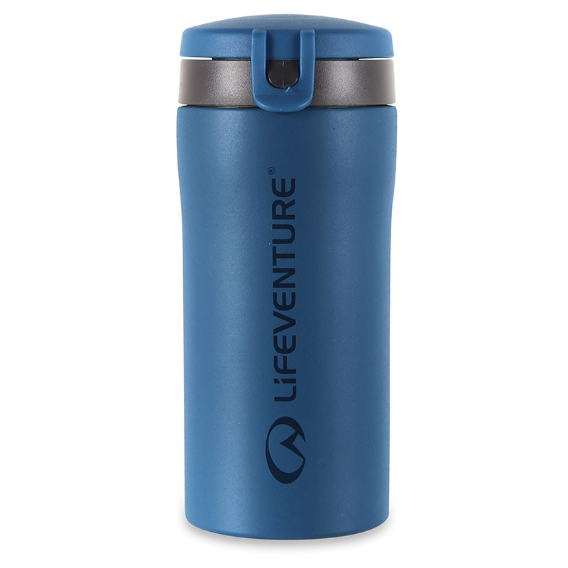 Lifeventure Flip-Top Thermal Mug, Matt Cobalt