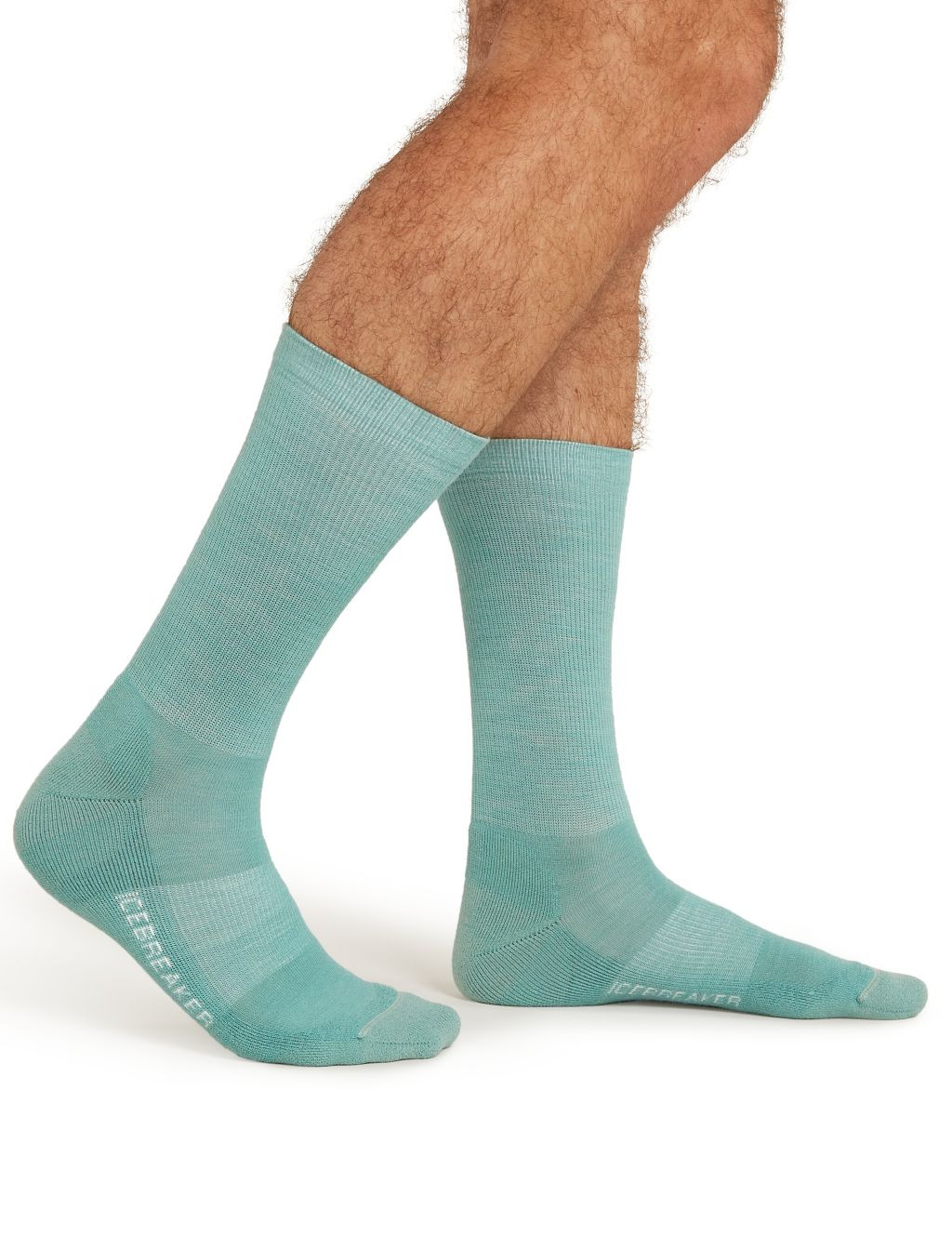 Pánské merino městské ponožky ICEBREAKER Mens Lifestyle_Light Crew, Cloud Ray/Snow velikost: 44,5-46,5 (L)