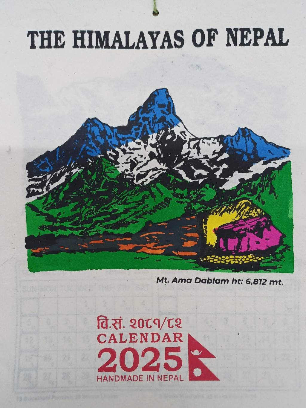 nepálský kalendář 2025 - The Himalayas Of Nepal