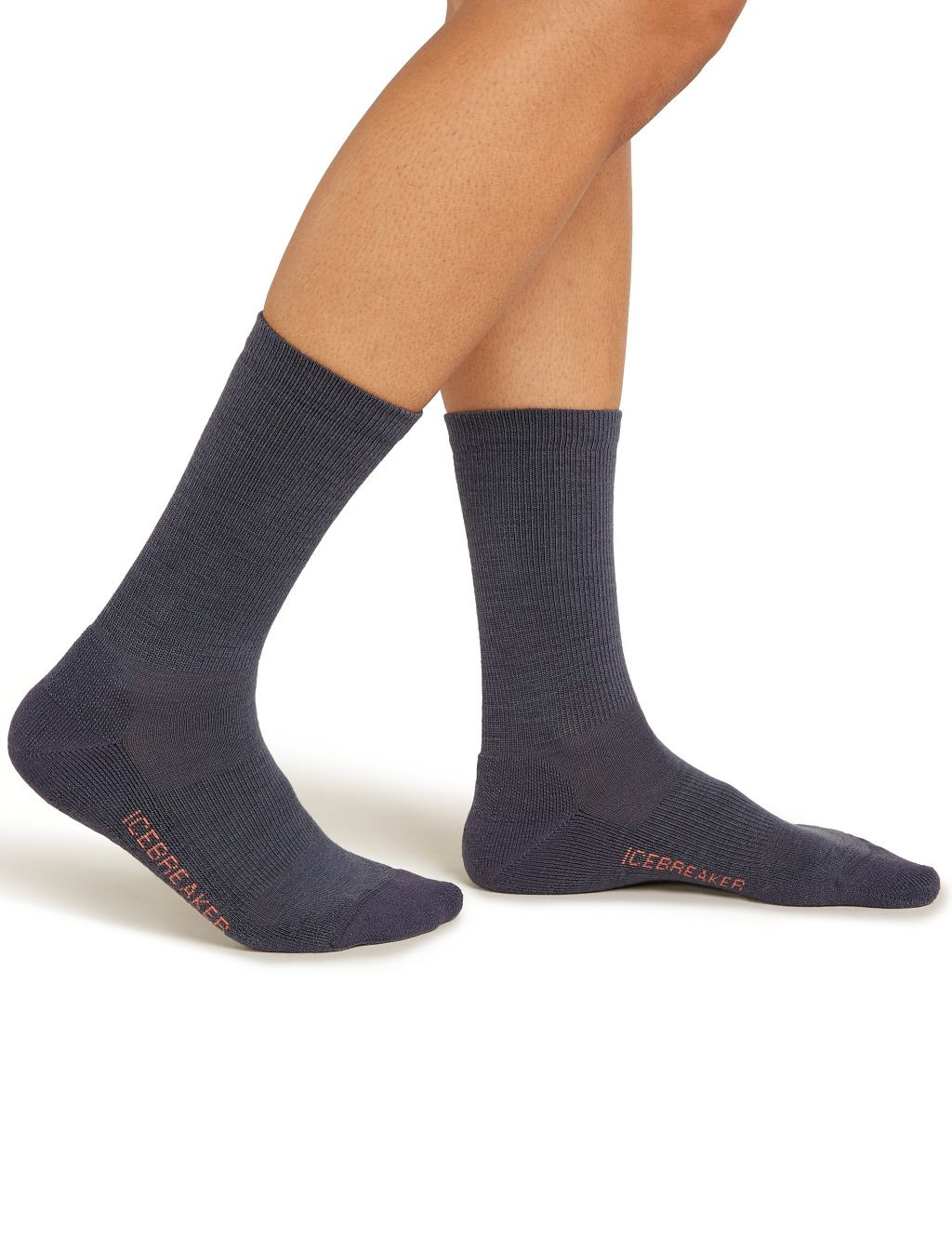 Dámské merino městské ponožky ICEBREAKER Wmns Lifestyle_Light Crew, Graphite/Tang velikost: 41-43 (L)