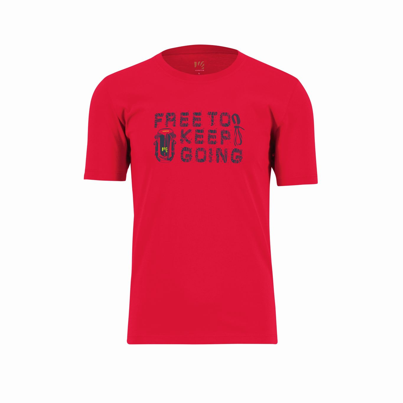 KARPOS M Crocus T-Shirt, Fiery Red/Midnight velikost: L