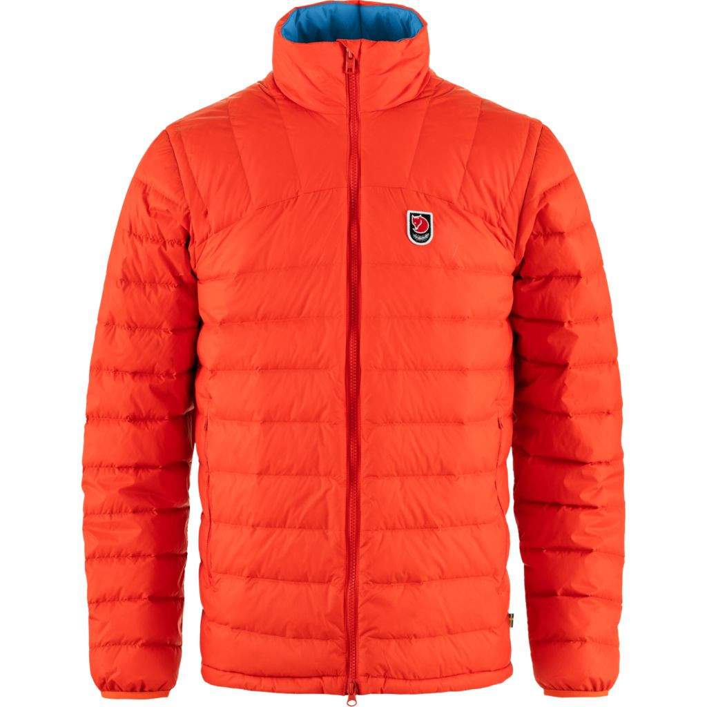 FJÄLLRÄVEN Expedition Pack Down Jacket M, Flame Orange-UN Blue (vzorek) velikost: M