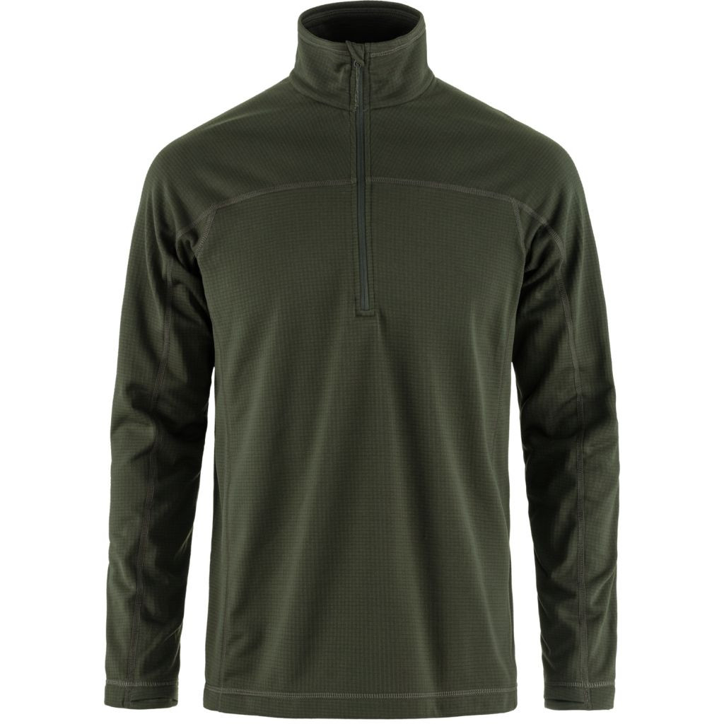 FJÄLLRÄVEN Abisko Lite Fleece Half Zip M, Deep Forest (vzorek) velikost: M