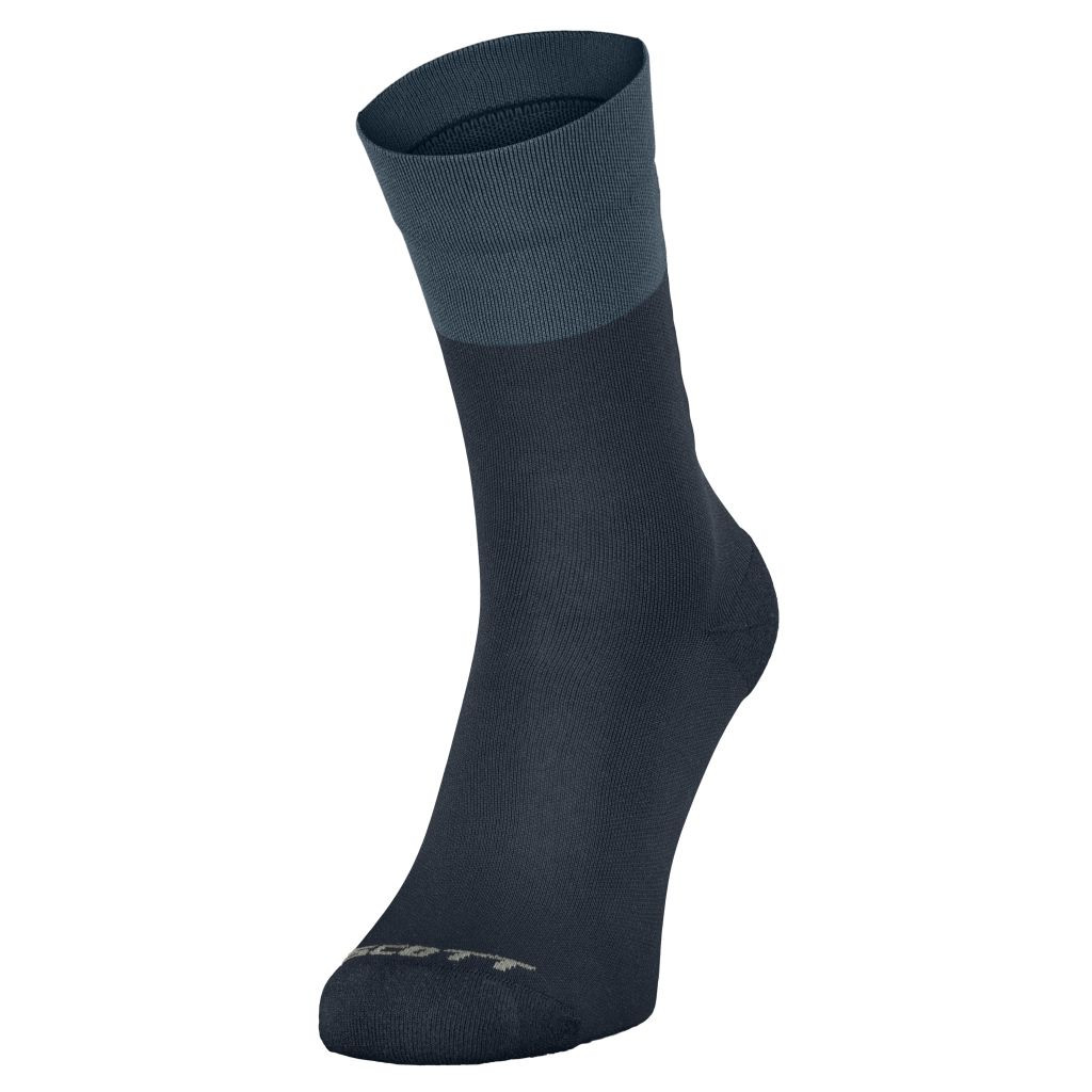 SCOTT Sock Block Stripe Crew, Dark Blue/Metal Blue (vzorek) velikost: EU 42 - 44