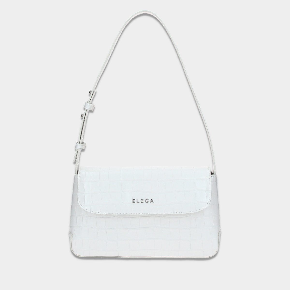 ELEGA <![CDATA[Kabelka Dundee bílá/stříbro]]>
