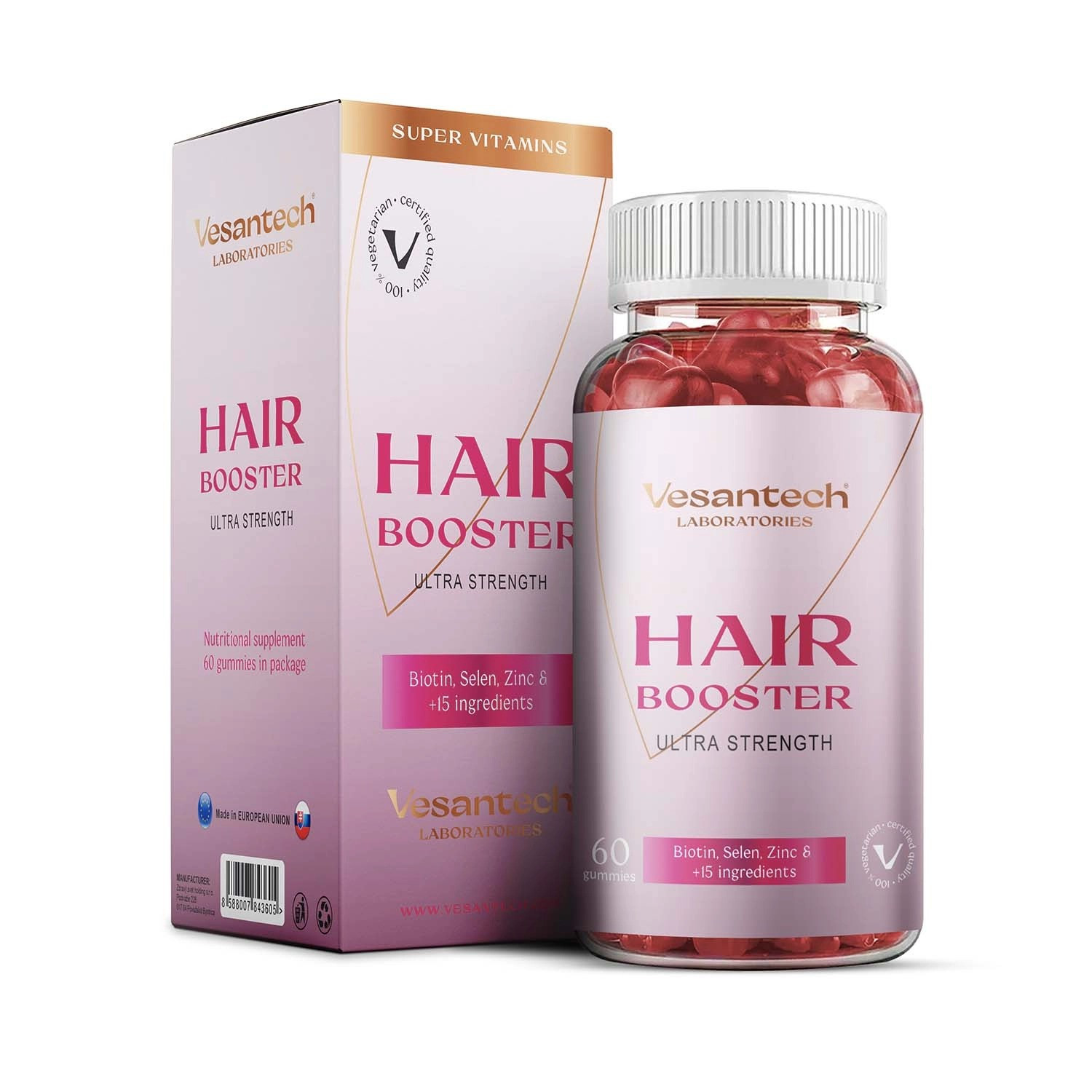 Vitamín na vlasy Vesantech HAIR, 60 gumových bonbónů