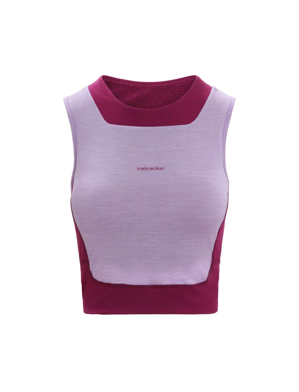ICEBREAKER Wmns ZoneKnit Cropped Bra-Tank, Purple Gaze/Go Berry velikost: S