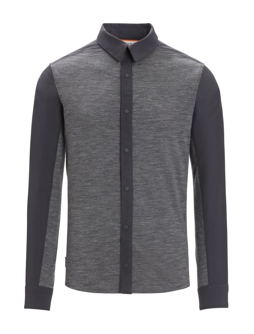 ICEBREAKER Mens Hike LS Top, Monsoon/Gritstone Heather velikost: M