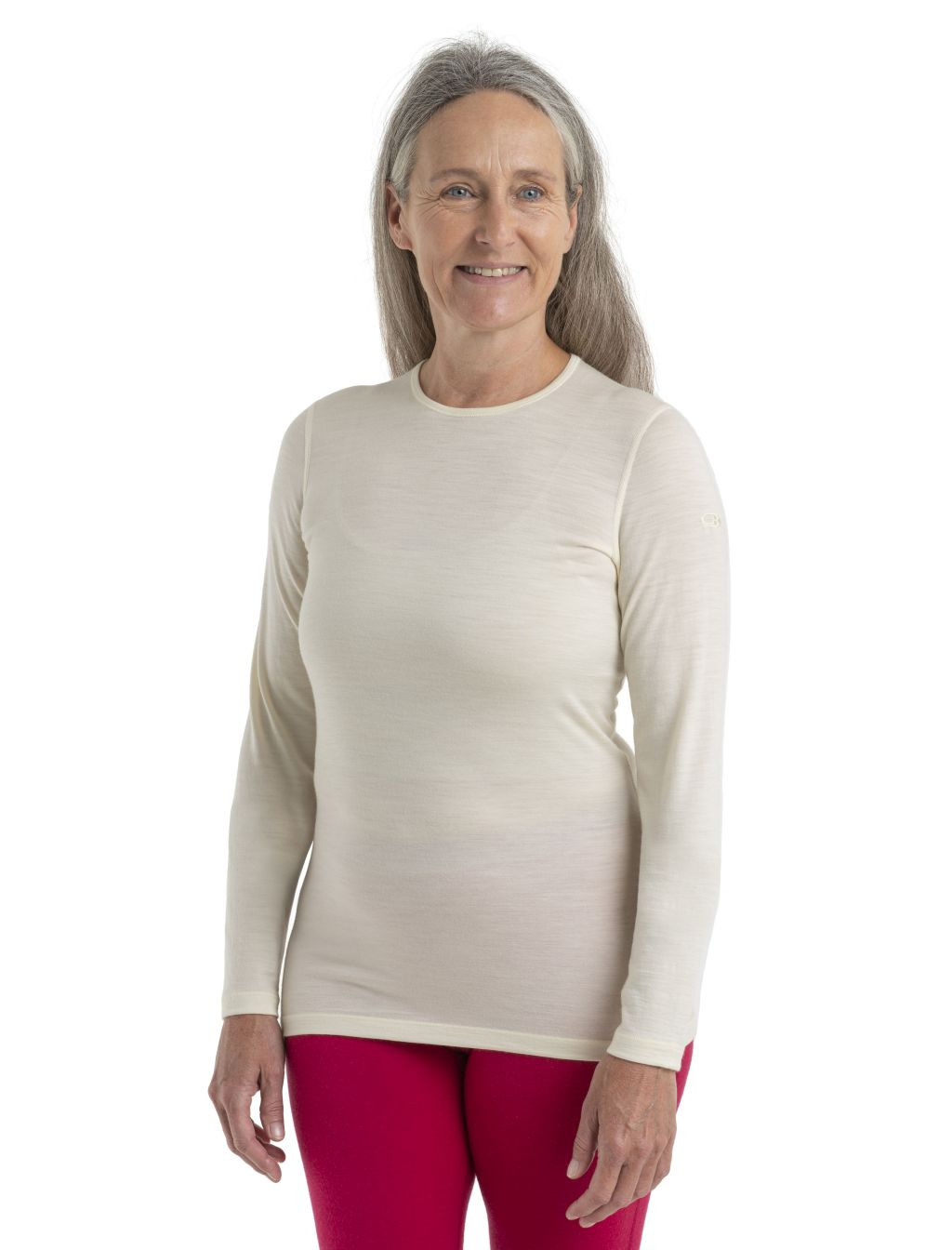 ICEBREAKER Wmns 200 Oasis LS Crewe, Undyed velikost: S