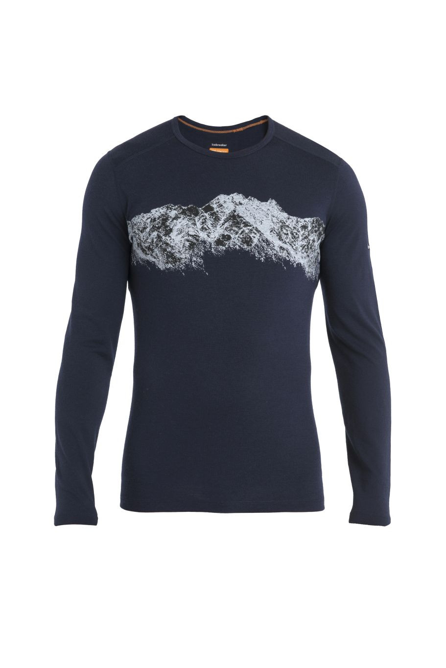 ICEBREAKER Mens Merino 200 Oasis LS Crewe Remarkables, Midnight Navy velikost: XXL