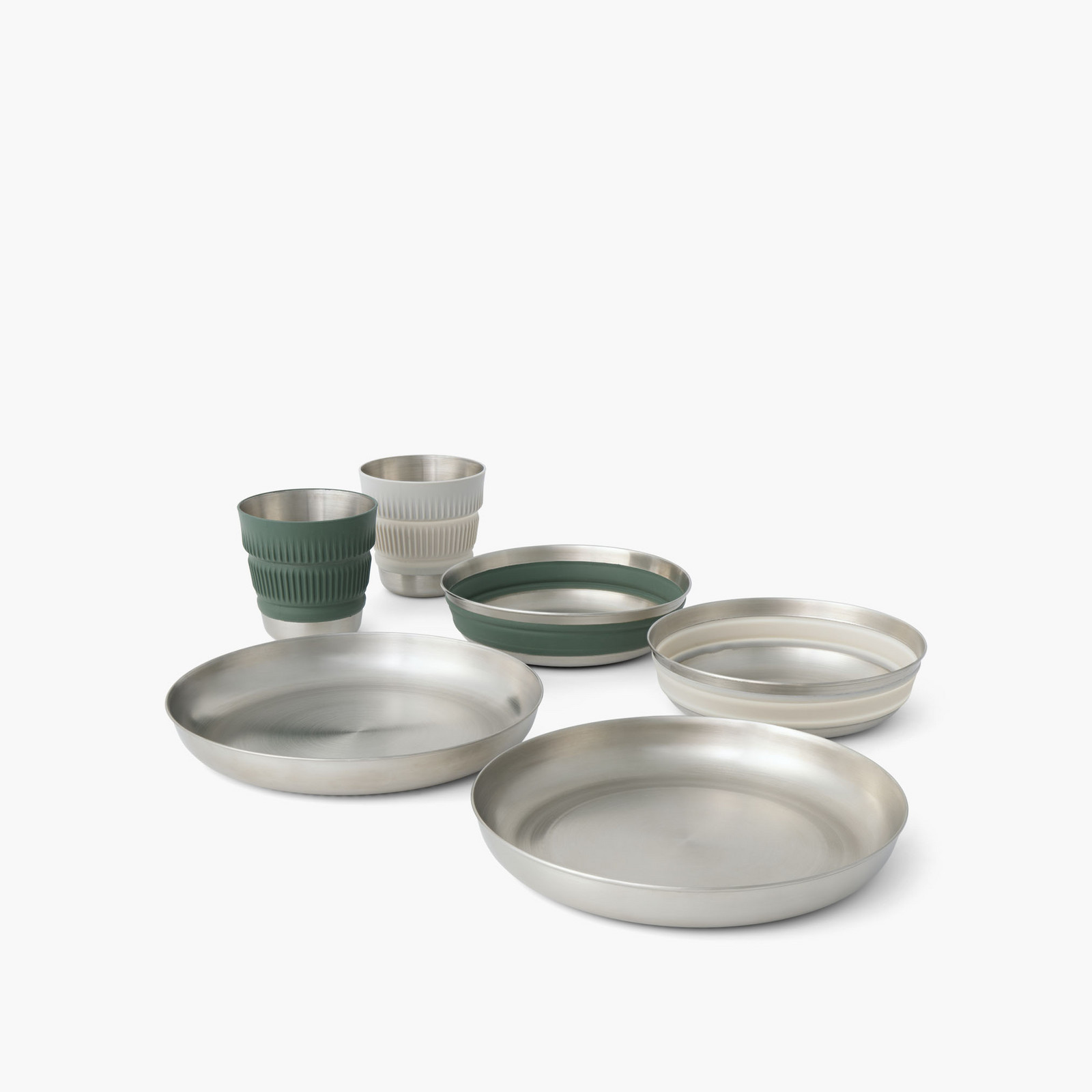 Sada nádobí Sea to Summit Detour Stainless Steel Collapsible Dinnerware Set - 6 kusů velikost: OS (UNI)