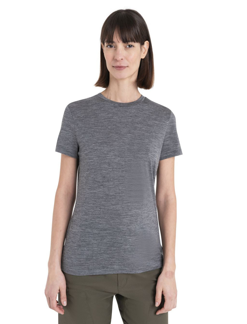 ICEBREAKER Wmns Merino 150 Tech Lite III SS Tee, Gritstone Heather-013 velikost: XS