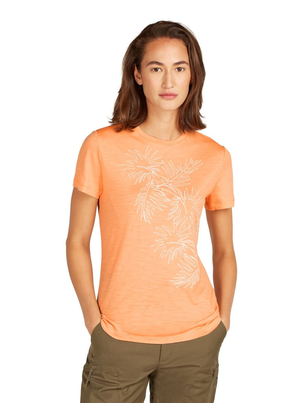 ICEBREAKER Wmns 150 Tech Lite SS T Winter Flo, Feldspar (vzorek) velikost: S