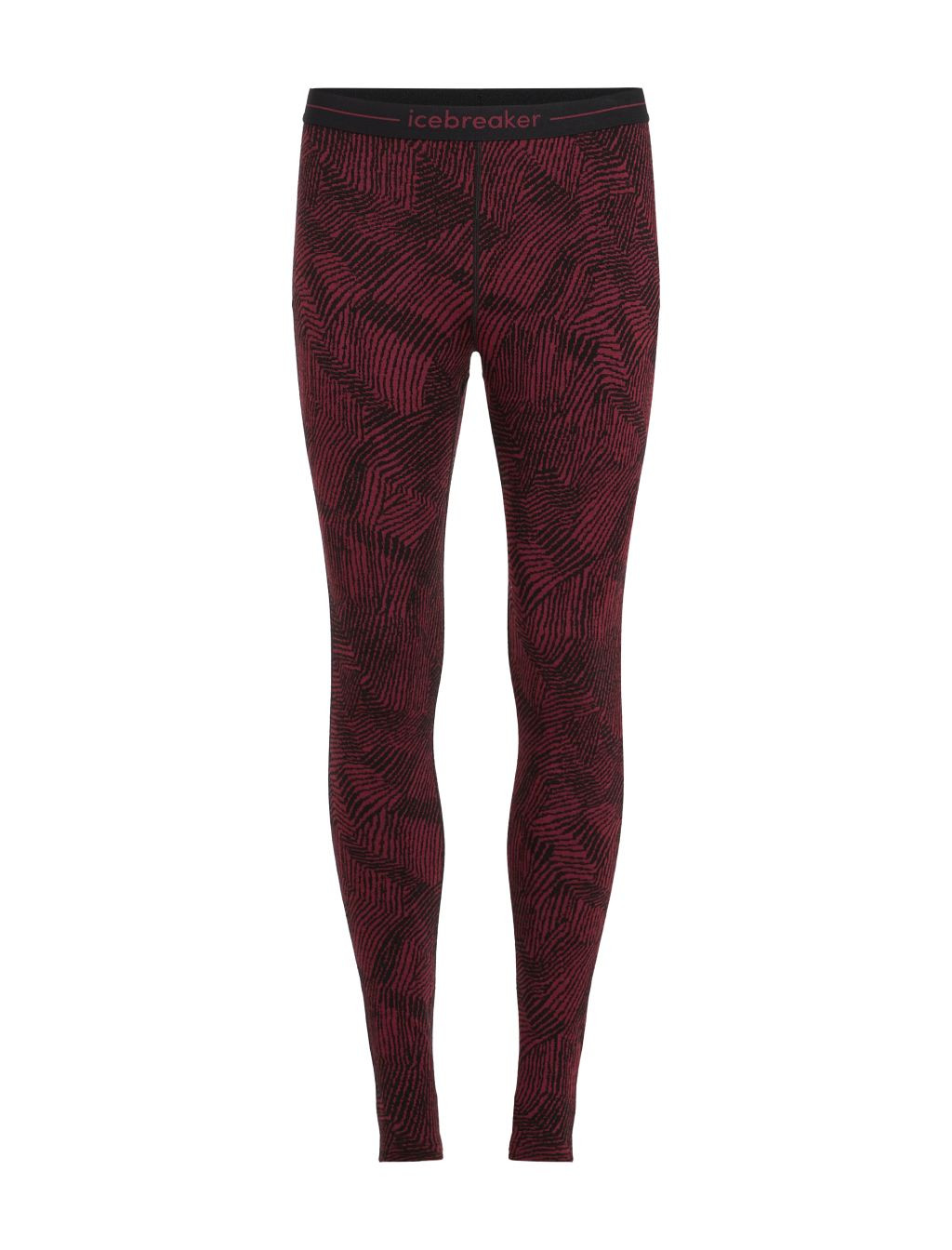 ICEBREAKER Wmns 260 Vertex Leggings Frozen Forms, Black/Port/J (vzorek) velikost: S