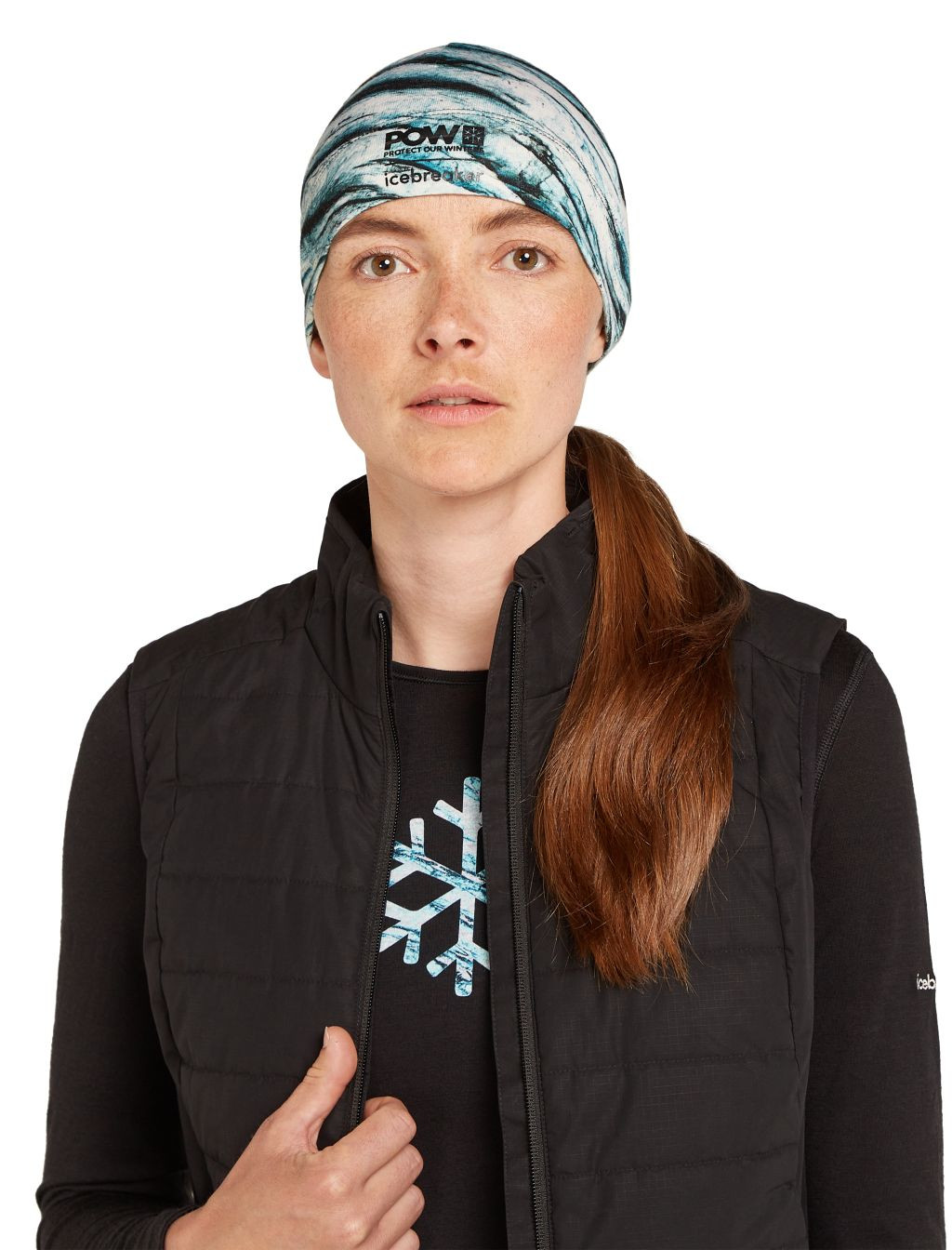 Unisex merino čepice ICEBREAKER U 200 Oasis Beanie POW AOP, Snow Aop velikost: OS (UNI)