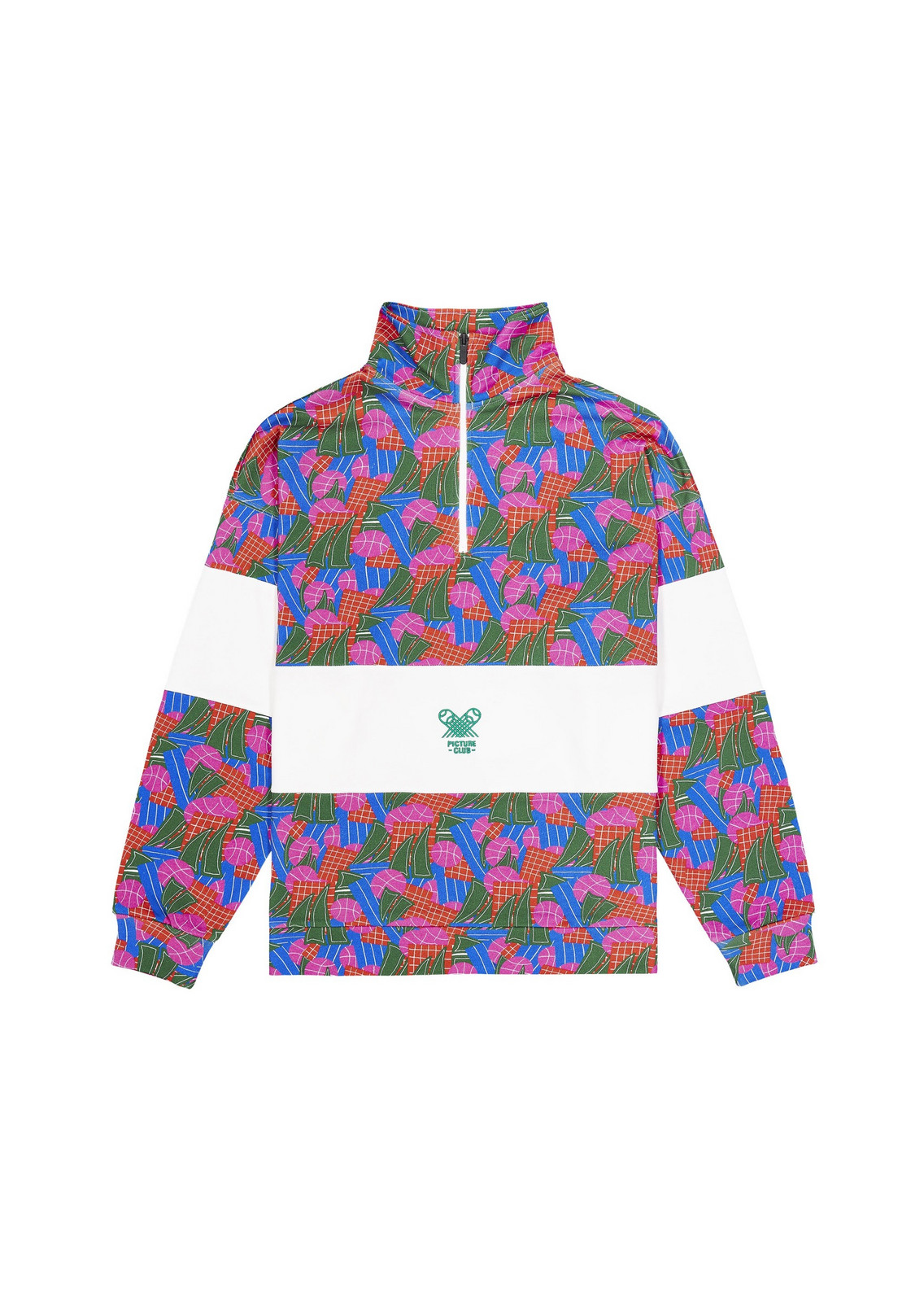 PICTURE W Fir Rugby 1/4 Zip, Player Print velikost: M