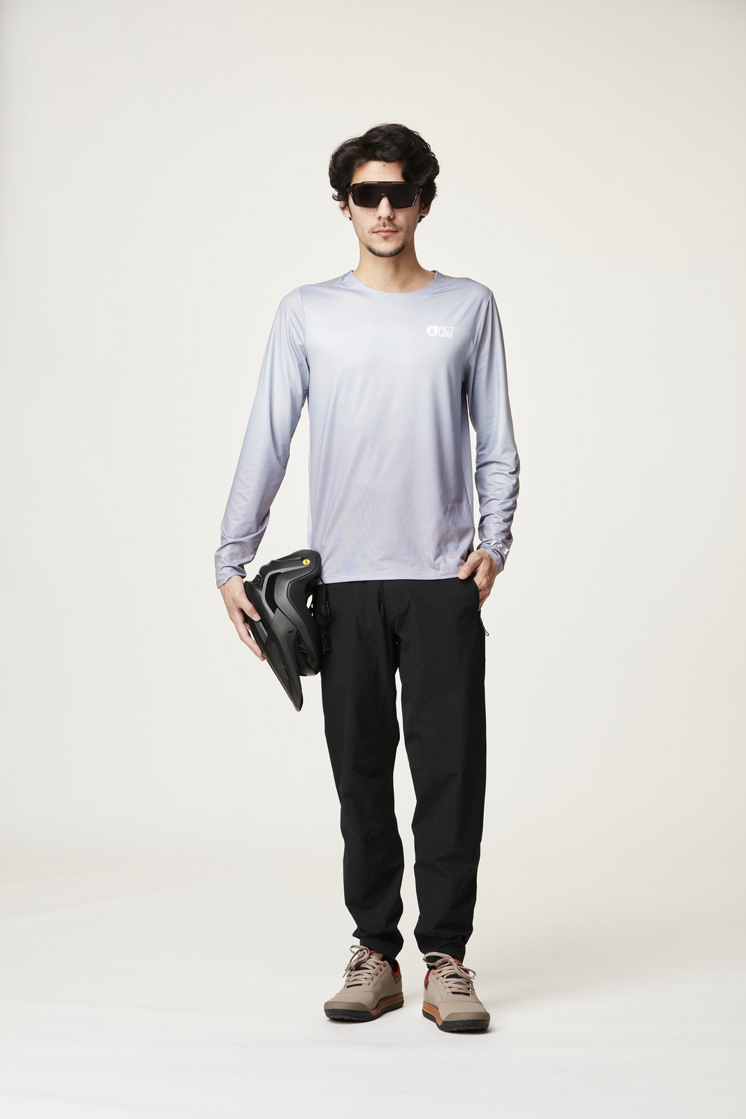 PICTURE M Osborn print L/S, Gradient Grapeade velikost: L