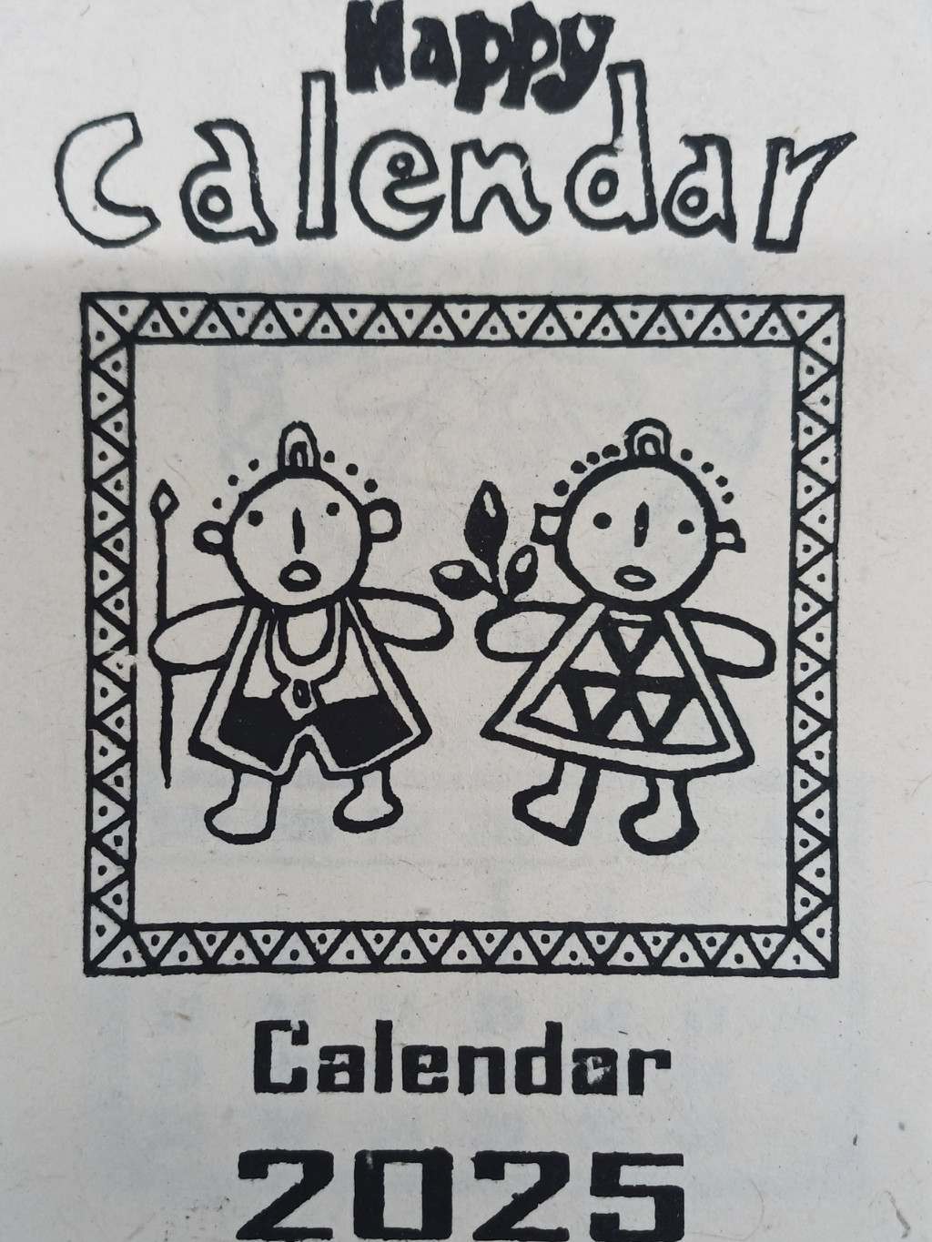 nepálský kalendář 2025 (malý) - Happy Calendar - obdélník