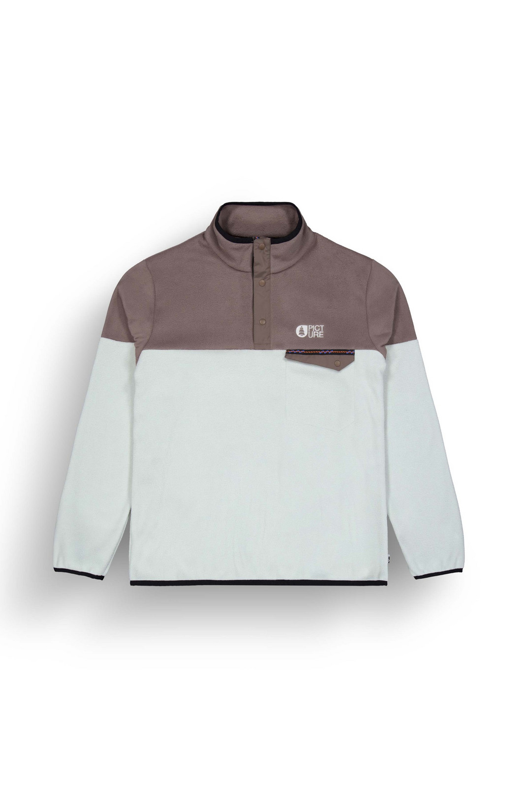 PICTURE M Arcca 1/4 Zip, Deep Taupe Pigeon velikost: L