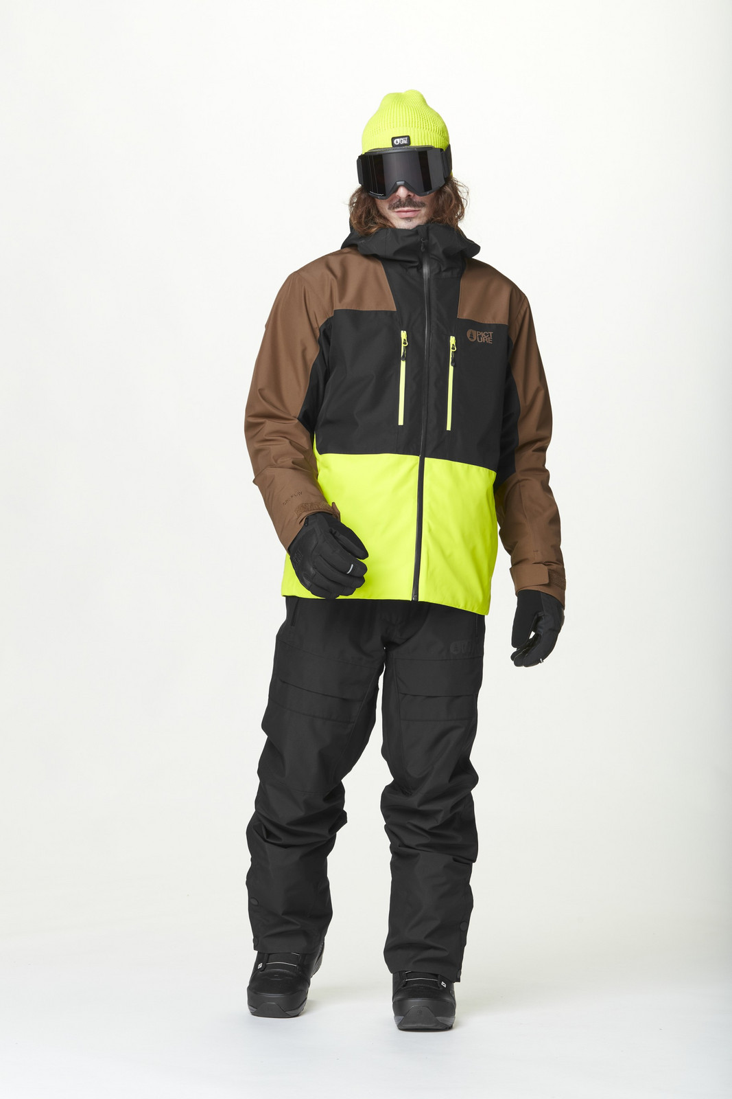 PICTURE M Object 20/15, Cocoa Brown Black Acid Lime velikost: L