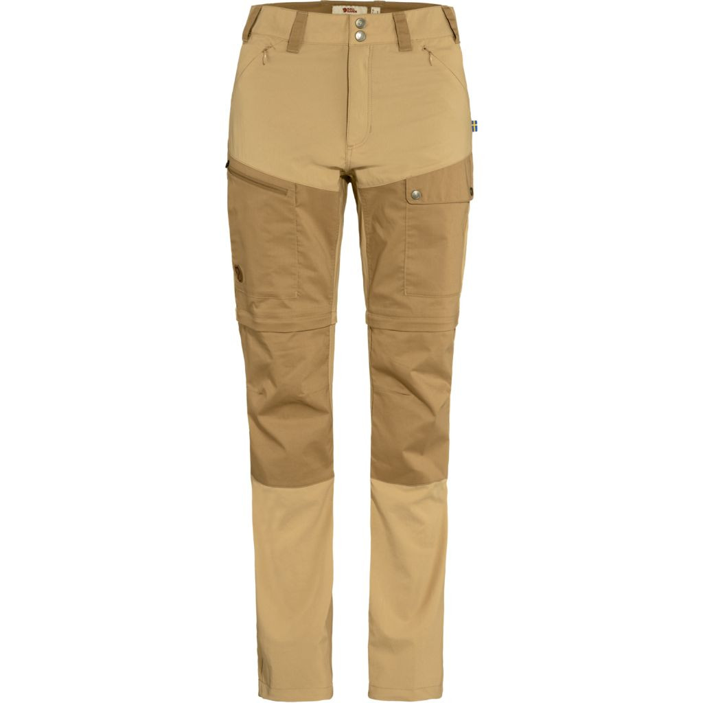 FJÄLLRÄVEN Abisko Midsummer Zip Off Trousers W, Dune Beige-Buckwheat Brown (vzorek) velikost: 38