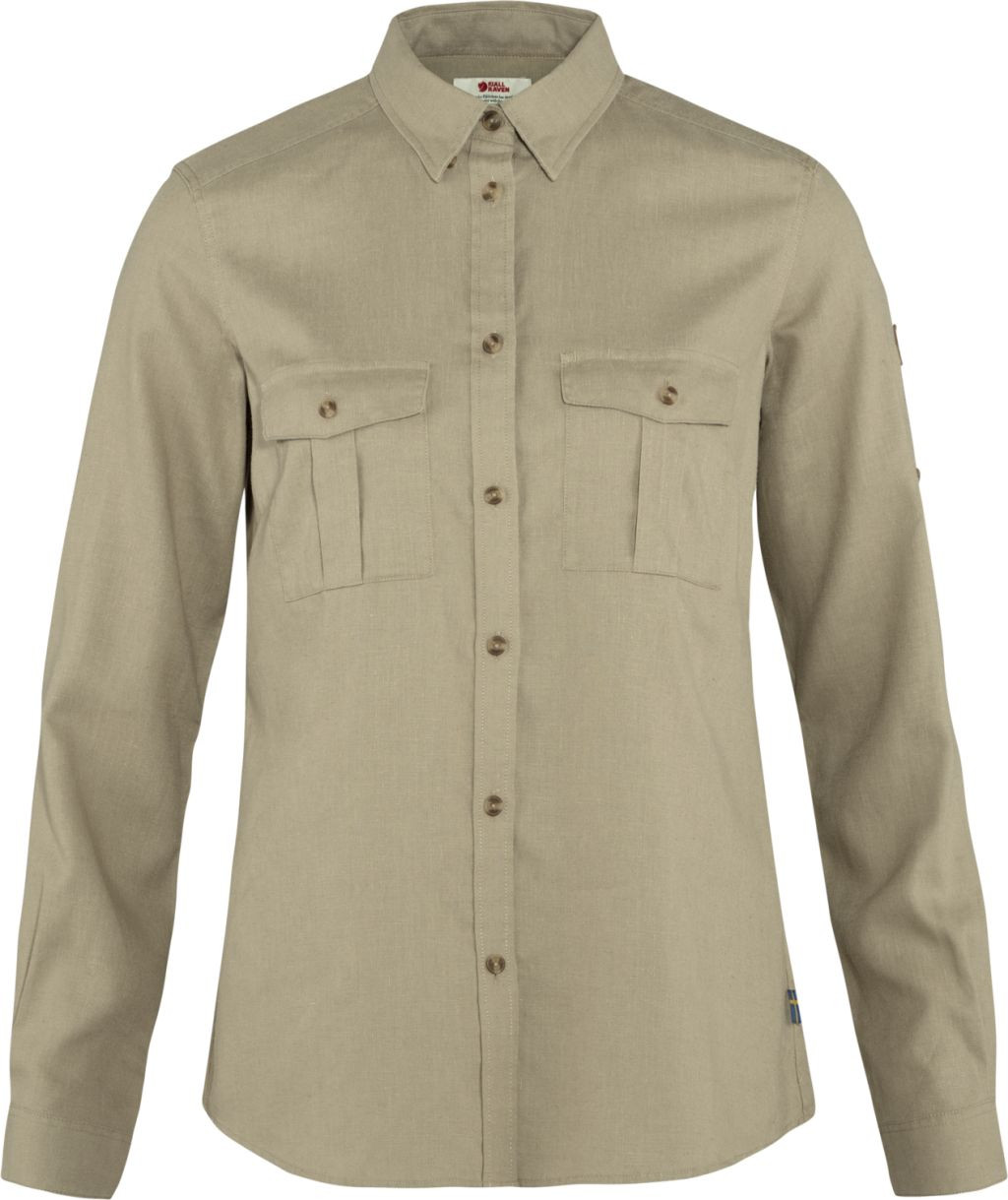 FJÄLLRÄVEN Övik Travel Shirt LS W, Sand Stone (vzorek) velikost: S